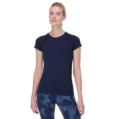 Sweaty Betty Athlete Seamless Workout T-Shirt Navy Blue